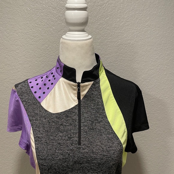 Jamie Sadock woman’s golf shirt. 
A unique pattern. 
95% Poly
5% Spandex 
Small - Picture 5 of 7